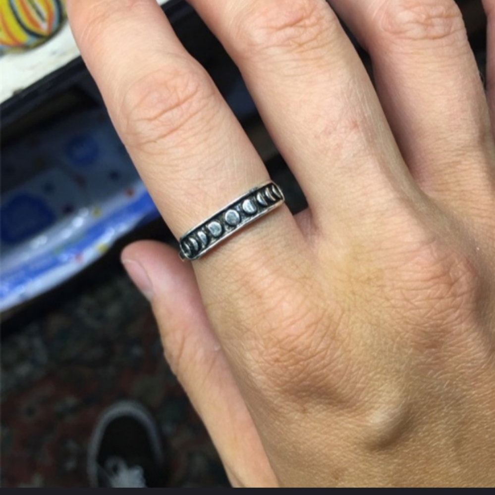 HP!! NWT Moon Phases Sterling Silver Goth Ring! - Picture 12 of 12